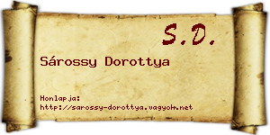 Sárossy Dorottya névjegykártya