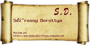Sárossy Dorottya névjegykártya