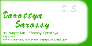 dorottya sarossy business card